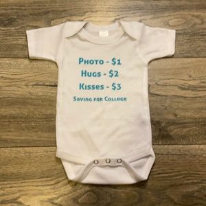 Custom Snappies 0-3m White onesie